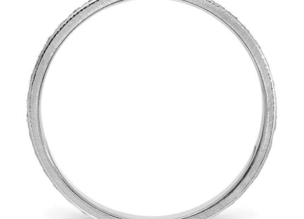 14K white gold wedding band, alternate view