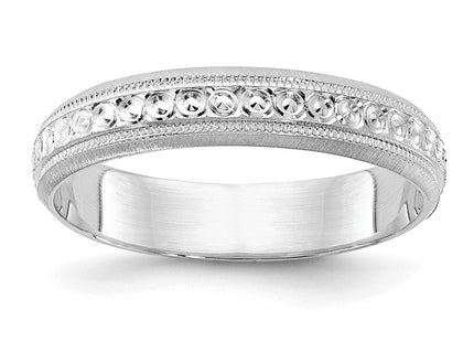 14K white gold wedding band