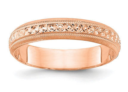 14K rose gold wedding band