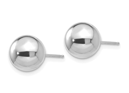 14K white gold earrings, alternate view