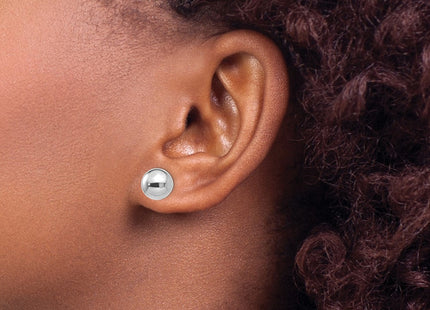14K white gold earrings, another view