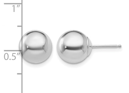 14K white gold earrings, further view