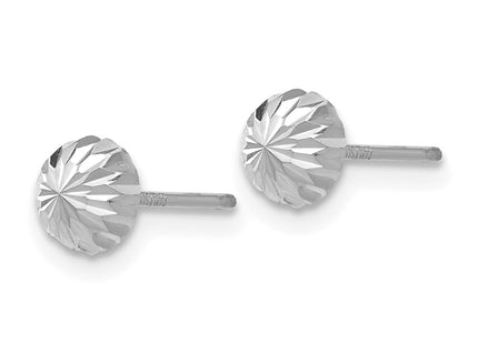 14K white gold earrings, alternate view