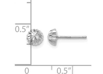 14K white gold earrings, further view