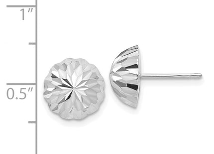 14K white gold earrings, further view