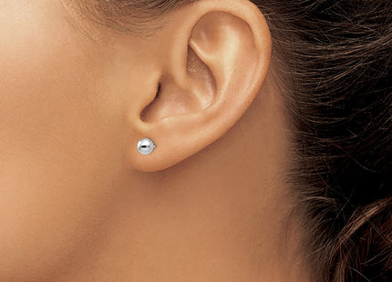 14K white gold earrings, another view