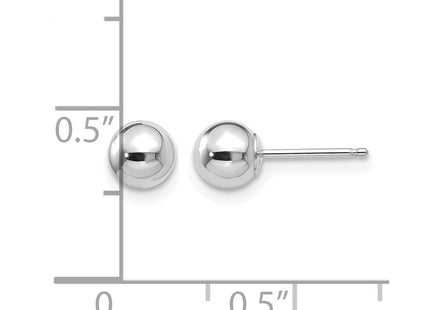 14K white gold earrings, further view