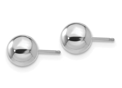 14K white gold earrings, alternate view