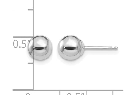 14K white gold earrings, further view