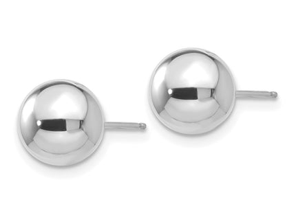 14K white gold earrings, alternate view