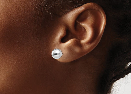 14K white gold earrings, another view