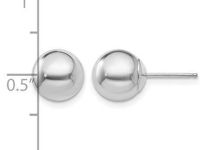 14K white gold earrings, further view