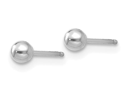 14K white gold earrings, alternate view