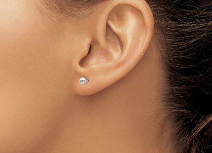 14K white gold earrings, another view