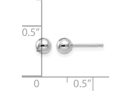 14K white gold earrings, further view
