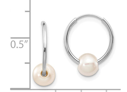 14k White Gold Earrings Style XWF590EW - Classique Jewelry Inc.