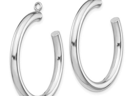 14K white gold hoop earrings, alternate view