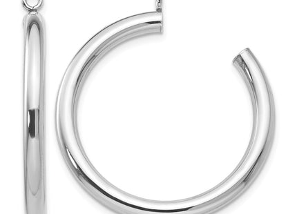 14K white gold hoop earrings