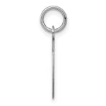 14K White Gold Plain .011 Gauge Oval Engravable Disc Charm, 20 x 9.5mm view