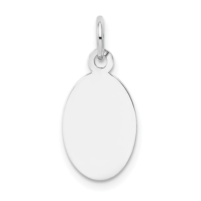 14K white gold disc charm