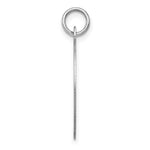 14K White Gold Plain .035 Gauge Oval Engravable Disc Charm, 27 x 16.5mm view