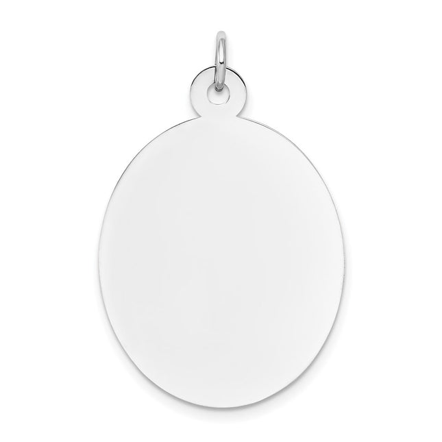 14K white gold disc charm