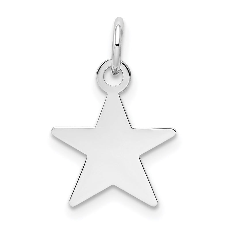14K white gold star charm