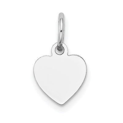 14K white gold heart charm