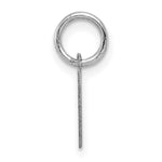 14K White Gold Plain .009 Gauge Engravable Heart Charm, 16 x 10mm view