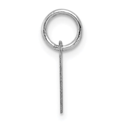 14K White Gold Plain .011 Gauge Engravable Heart Charm, 16 x 10mm