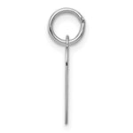14K White Gold Plain .011 Gauge Engravable Heart Charm, 18 x 14mm view