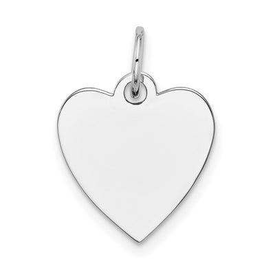 14K white gold heart charm