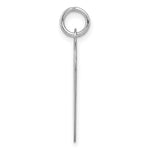14K White Gold Plain .011 Gauge Engravable Heart Charm, 27 x 21mm view