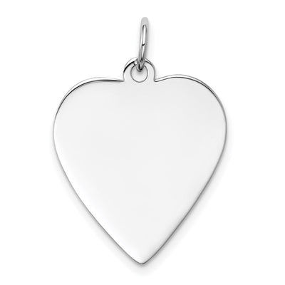 14K white gold heart charm
