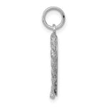 14K White Gold Etched Design .013 Gauge Engravable Heart Charm, 24 x 16mm view