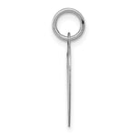 14K White Gold Etched Design .013 Gauge Engravable Heart Charm, 21 x 15mm view