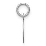 14K White Gold Plain .018 Gauge Round Engravable Disc Charm, 16 x 12mm view