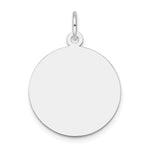 14K White Gold Plain .011 Gauge Round Engravable Disc Charm, 27 x 20mm view