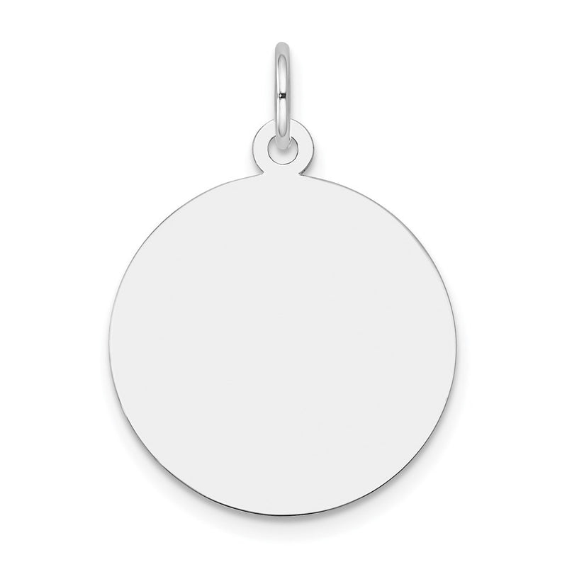 14K white gold disc charm