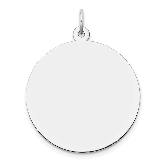 14K white gold disc charm