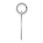 14K White Gold Plain .018 Gauge Round Engravable Disc Charm, 19 x 13mm view