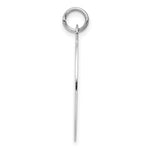 14K White Gold Plain .018 Gauge Elliptical Engravable Disc Charm view