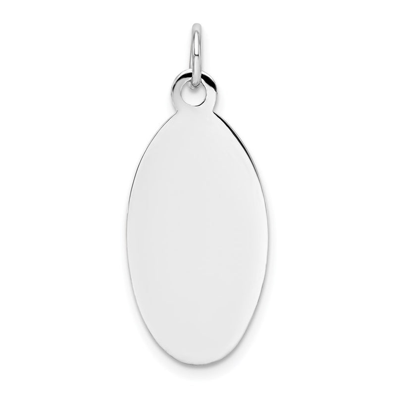 14K white gold disc charm