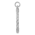 14K White Gold Rounded with Rope .013 Gauge Engravable Disc view