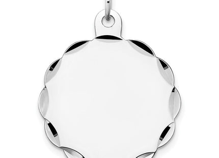 14K white gold disc charm