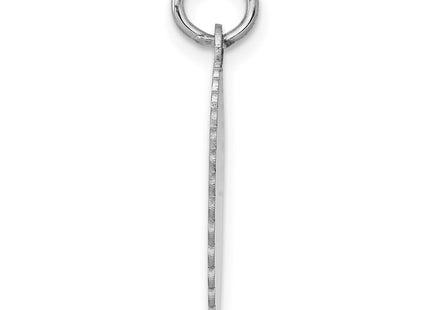 14K white gold disc charm, alternate view