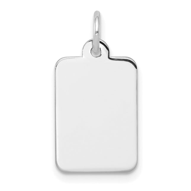 14K white gold disc charm