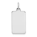 14kw Plain .013 Gauge Rectangular Engravable Disc Charm, 25.2 x 10.5mm