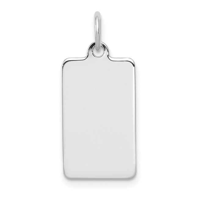 14K white gold disc charm