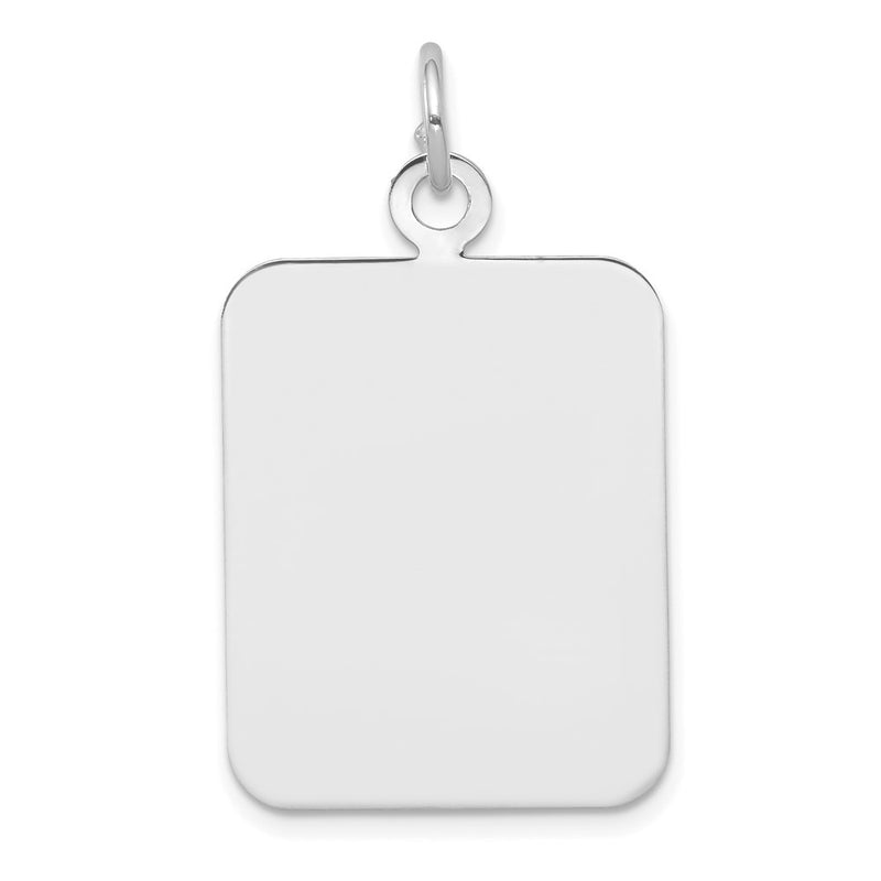 14K white gold disc charm